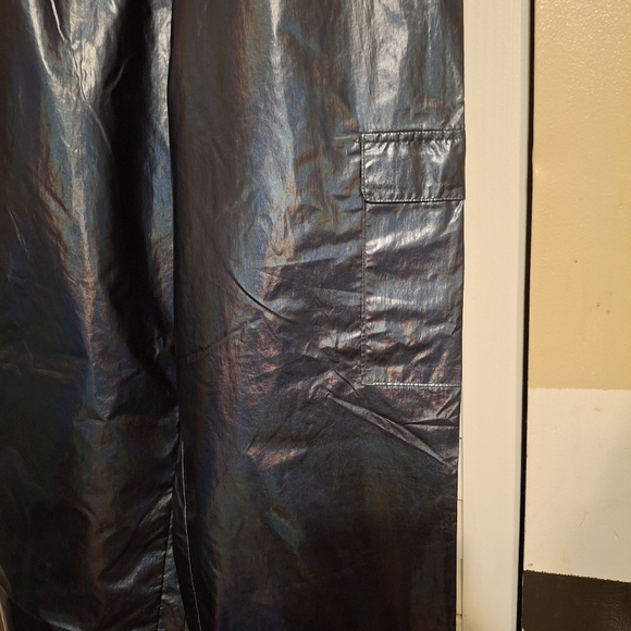 Victoria's Secret Shiny Black Jogger Pants Sz XS NWT 12x28 - Picture 3 of 8